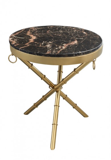Bara Side Table Dia50cm - Stone top